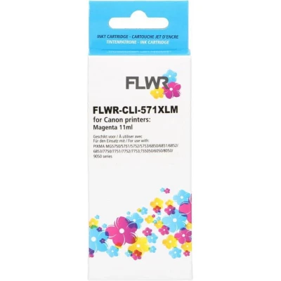 Afbeelding van FLWR Inktcartridge / CLI 571XL Magenta Geschikt voor Canon