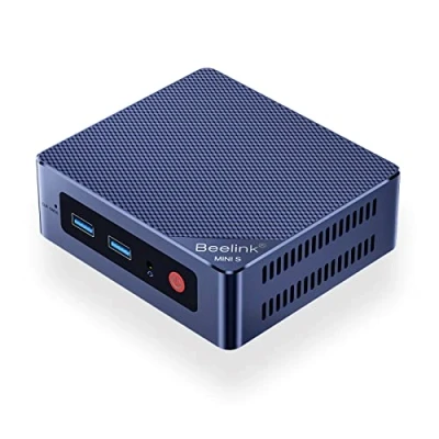 Afbeelding van Beelink Mini S12 PC, 12th Gen Intel Alder Lake N95 Processor (up to 3.40GHz) Computer, 16GB RAM 500GB SSD Business Desktop Dual HDMI/WiFi 5/BT 4.2/RJ45/WOL/Auto Power On