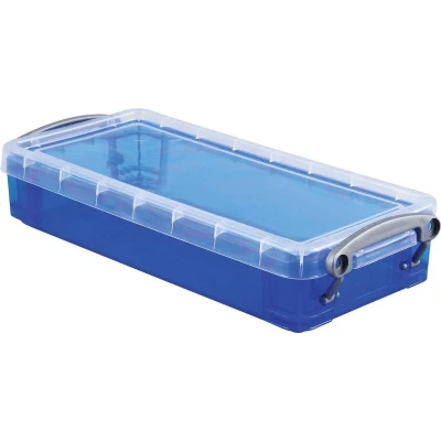Afbeelding van Really Useful Box Pennenbakje 0,55 Liter, Transparant Blauw