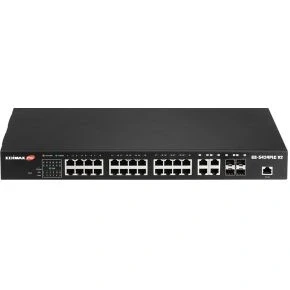 Afbeelding van Edimax GS 5424PLC V2 netwerk switch Gigabit Ethernet (10/100/1000) Power over (PoE) 1U Zwar