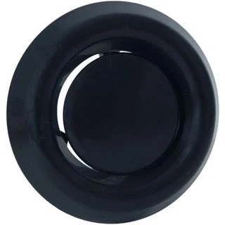 Afbeelding van Nedco Afzuigventiel met Klemmen Rond Ø 125 mm Zwart