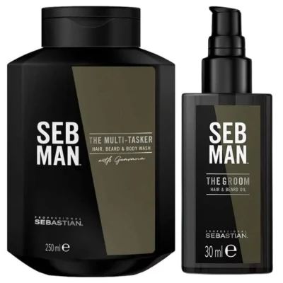 Afbeelding van Sebastian SEB MAN Hair &amp; Beard Duo 250+30ml
