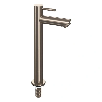 Afbeelding van INK Fonteinkraan 26.9cm koudwater messing Geborsteld nikkel