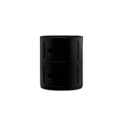 Afbeelding van Kartell Componibili kast rond medium (2 comp.) Zwart