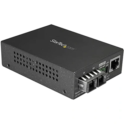 Afbeelding van StarTech.com MCMGBSCSM10 1000Mbit/s 1310nm Single mode Zwart netwerk media converter