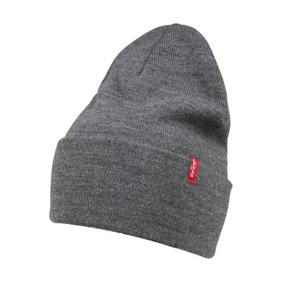 Afbeelding van Levi&#039;s Slouchy RED TAB Beanie Unisex Muts, Maat: One Size, Regular grey