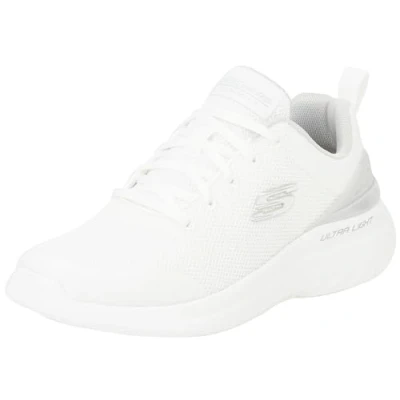 Afbeelding van Skechers Heren Bounder 2.0 NASHER Trainers, wit gaas/grijze Trim, 9 UK, Witte Mesh Grijze 43 EU