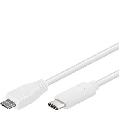 Afbeelding van PremiumCord Kabel USB 3.1 stekker C/stekker 2.0 micro B/stekker, wit, 1 m