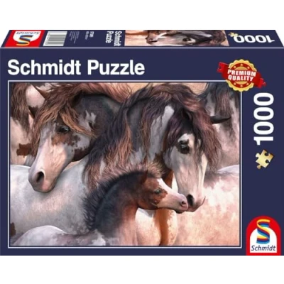 Afbeelding van Schmidt Spiele Pinto kudde, puzzel voor volwassenen, puzzel, vanaf 12 jaar, 1000 stukjes, 57389