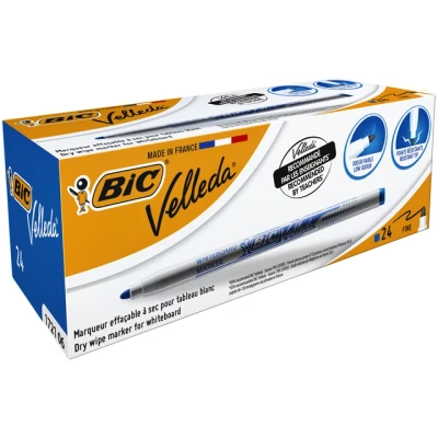 Afbeelding van 24x Viltstift Bic 1721 whiteboard rond blauw 1.5mm