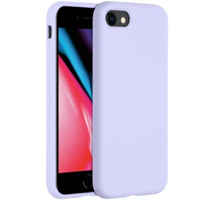 Afbeelding van Apple iPhone SE (2022) Hoesje Siliconen en TPU (zacht) Accezz Softcase/Backcover Paars Telefoonhoesje