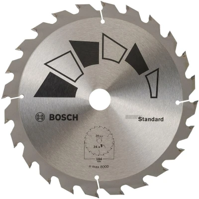 Afbeelding van Bosch Accessories Standard 2609256B57 Hardmetaal cirkelzaagblad 184 x 20 mm Aantal tanden: 24 1 stuk(s)