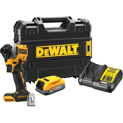 Afbeelding van DeWalt DCF850E1T QW 18V XR Brushless Ultra Compacte Slagschroevendraaier 3 snelheden 1x POWERSTACK in TSTAK