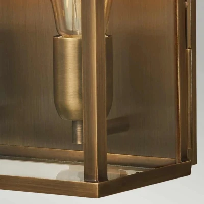 Afbeelding van Elstead Lighting LED Wand Buitenlamp Old Bailey 2X E27 Max 60W IP44 Dimbaar Aged Brass
