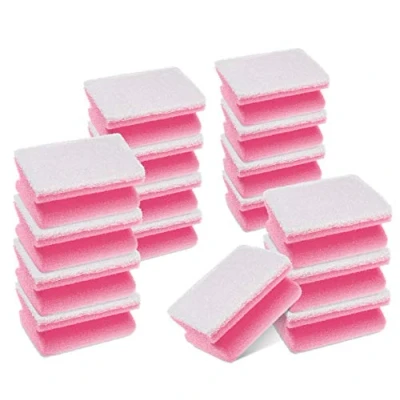 Afbeelding van Scotch Brite Badsponsje, 16 stuks, krasschuursponsje voor het reinigen van badkameroppervlakken zoals glas, chroom of keramiek