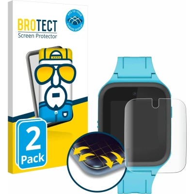Afbeelding van BROTECT Screenprotector voor TCL Movetime FamilyWatch Kids MT40X Folie Beschermfolie transparant volledig dekking (2 Stuks)