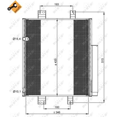 Afbeelding van NRF Airco condensor 35853