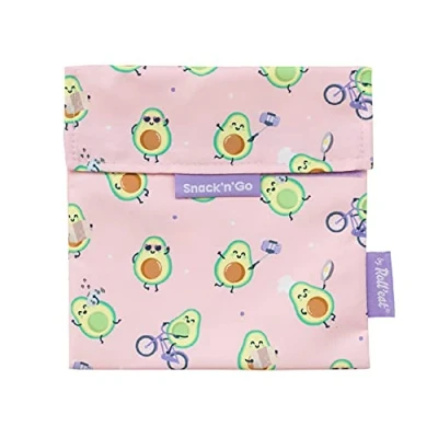 Afbeelding van Roll&#039;eat Snack&#039;n&#039;Go Mr. Wonderful herbruikbare en milieuvriendelijke sandwichtas, BPA vrij, avocado