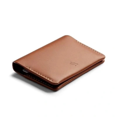 Afbeelding van Bellroy Under Cover (dunne leren pasjesportefeuille/houder met pasjesopslag, snel toegankelijke sleuf, plus ruimte voor gevouwen bankbiljetten) Caramel