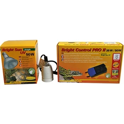 Afbeelding van Lucky Reptile Bright Sun UV Jungle Complete Set Metaalhalogenidelamp van 50 W inclusief fitting en ballast Reptielenwarmtelamp met hittebestendige keramische Terrariumaccessoire