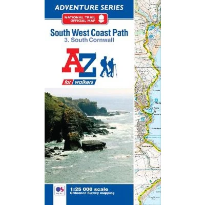 Afbeelding van South West Coast Path Cornwall A Z Adventure Atlas