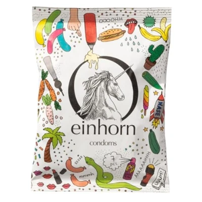 Afbeelding van einhorn Condooms 7 stuks Weekratie Design Edition: UUUH! PENISBESTAND Veganistisch, Hormonenvrij, Vocht, Getest