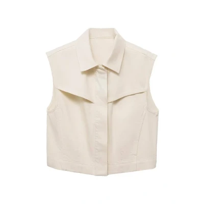 Afbeelding van Mango Bodywarmer offwhite, Dames, Maat: XS, Off/white