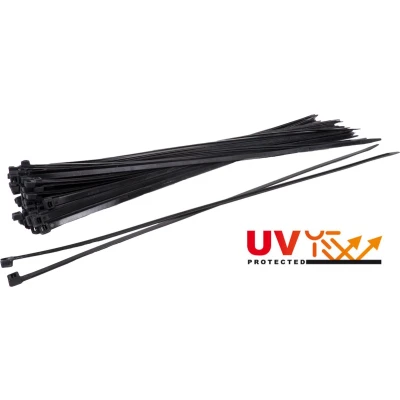 Afbeelding van 1000 Stuks 7 Jaar UV bestendige Kabelbinders 200mm X 4.8mm. Zwart Tyraps