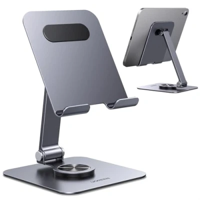 Afbeelding van UGREEN Tabletstandaard 360 draaibaar, tablethouder tafel verstelbaar, iPad standaard compatibel met 10e 10,9 Pro/Air 13 11 12,9 Mini 7 Galaxy iPhone 16 Alle apparaten van 4 inch