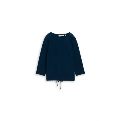 Afbeelding van TOM Tailor Structured Longsleeve, Dames, Maat: Medium, Sky captain blue