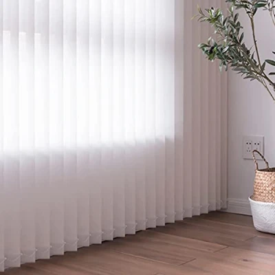 Afbeelding van Verticale Jaloezieën Wit,Verticale Lamellen Gordijn Voor Terrasdeuren Woonkamerramen,Verduisterende/Thermisch Geïsoleerde Jaloezieën,Privacy Lamellengordijn,WxH 60x210cm/23.5x83in