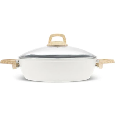 Afbeelding van Karaca Swiss Crystal Inductie Braadpan, 30cm, Romig