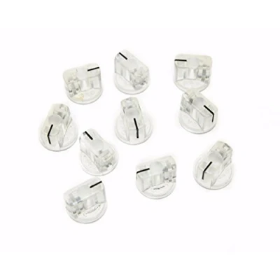 Afbeelding van Dopro 10Pcs Clear Gitaar AMP Effect Pedaal Knoppen Pointer Knop Met Set Schroef Transparant