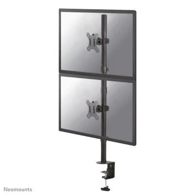 Afbeelding van FPMA D550DVBLACK is een bureausteun voor 2 flat screens t/m 32 inch Zwart