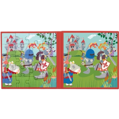 Afbeelding van Scratch europe magnetisch puzzelboek ridders 2x20st