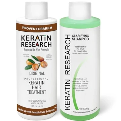Afbeelding van Complex Brazilian Keratin Hair Blowout Treatment Professional Results Straightens and Smooths (CS 120ml + KT 120ml) Queratina Keratina Brasilera Tratamiento