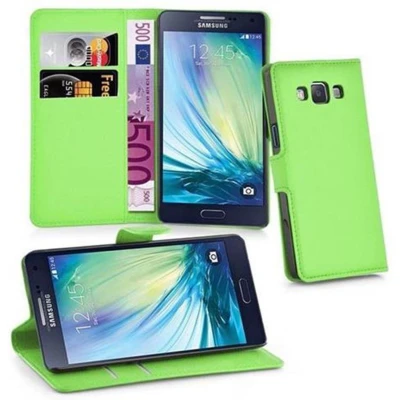 Afbeelding van Cadorabo Hoesje geschikt voor Samsung Galaxy A3 2015 in MUNT GROEN Beschermhoes Cover magnetische sluiting Case