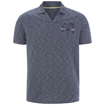 Afbeelding van Jan Vanderstorm Gistur Poloshirt, Heren, Maat: Large, Dunkelblau melange