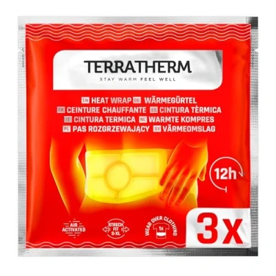 Afbeelding van Warmtegordel 12 uur weldadige, diepe warmte, zelfklevende rugwarmer verwarmende pleister voor het ruggebied zelfverwarmende warmtepleister rug lucht geactiveerd 3 stuks