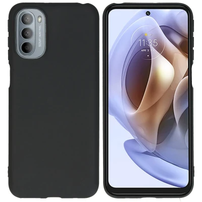 Afbeelding van Motorola Moto G41 Hoesje Siliconen en TPU (zacht) iMoshion Softcase/Backcover Zwart Telefoonhoesje