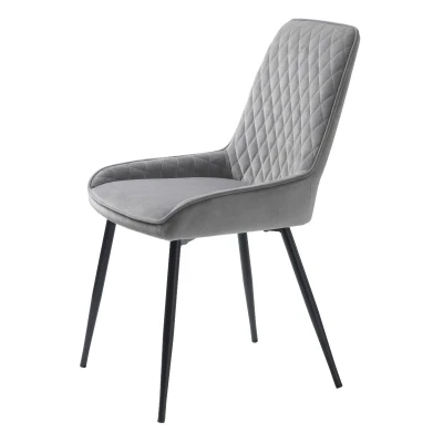 Afbeelding van Nordic Home Bernt eetkamerstoel Velvet grijs