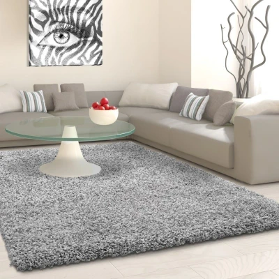 Afbeelding van Hoogpolig vloerkleed Life Lichtgrijs 80x150cm Adana Carpets