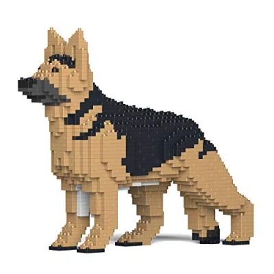 Afbeelding van JEKCA German Shepherd 01S M01 Bouwstenenset, bloksculpturen om te bouwen, verzamelaarsset, perfect cadeau idee