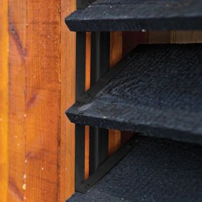 Afbeelding van Flex Fence Draaibare Lamellen voor in de tuin Zwart RVS 220 cm (2x110cm) 2 stuks