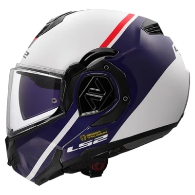 Afbeelding van LS2 FF906 Advant systeemhelm Swipe wit blauw