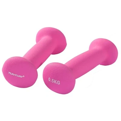 Afbeelding van Tunturi Dumbbell set 2 x 0,5 kg Neopreen Fluor Roze Incl. gratis fitness app