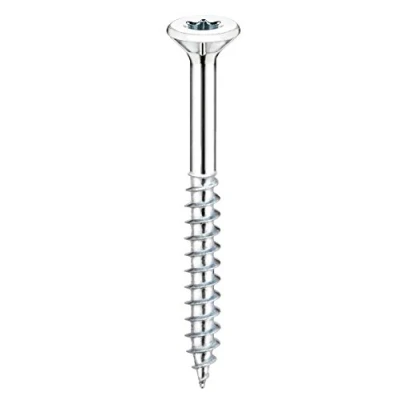 Afbeelding van Connex Universele schroeven 4,0 x 40 mm 1 kg grootverpakking verzonken kop TX Torx aandrijving gedeeltelijke schroefdraad blauw verzinkt/schroevenset/schroeven in zak / KL3244040