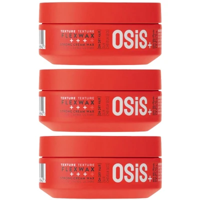 Afbeelding van 3x Schwarzkopf Professional Osis+ Flexwax 85 ml