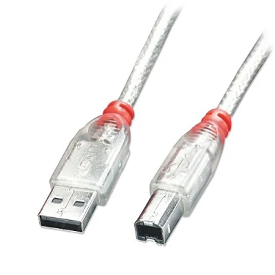 Afbeelding van Lindy 41755 5m USB A B Transparant kabel