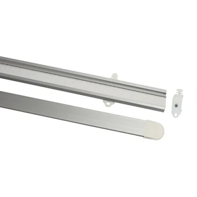 Afbeelding van Gardinia Paneelhouder voor paneelgordijnrails en gordijnroedes met rails, klittenband voorgemonteerde runner, houder frame verzwaring, 60 cm, Atlanta, zilver